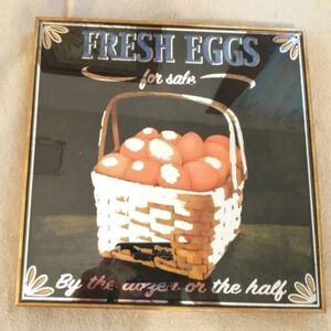 Eggs For Sale Glass Wall Art
